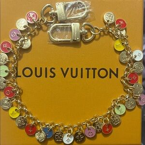 Louis Vuitton Multi-Colored, Gold Charm Purse Chain
